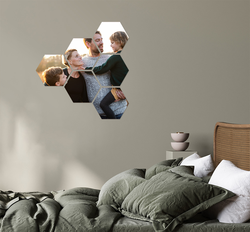 6 Fotokachel - Hexagon - Gesamtdesign