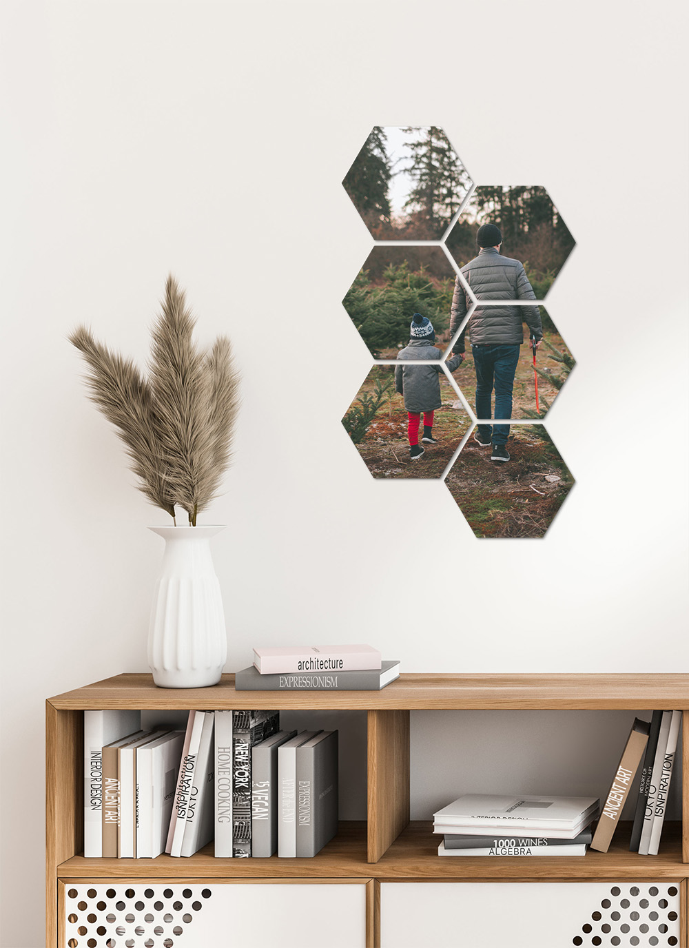 6 Fotokachel - Hexagon - Gesamtdesign Hochkant